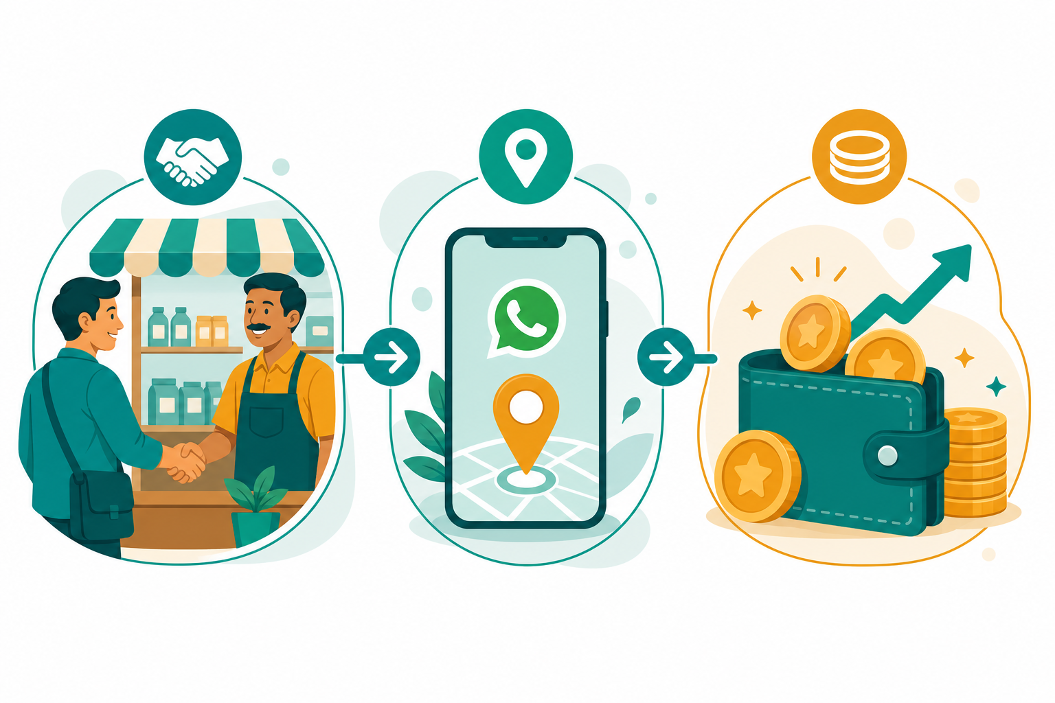 Onboard store, pin WhatsApp, earn commission